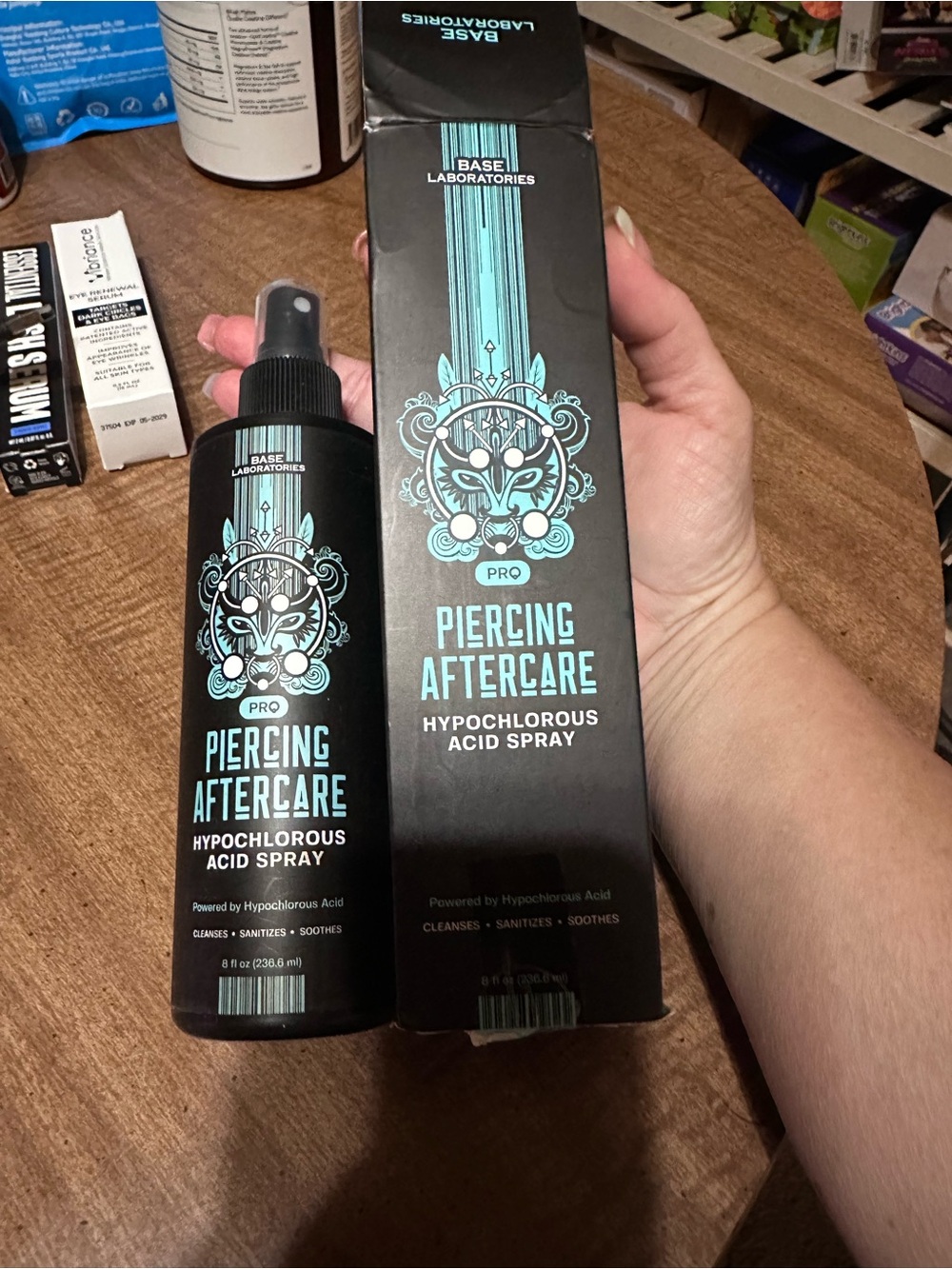 New piercing aftercare spray